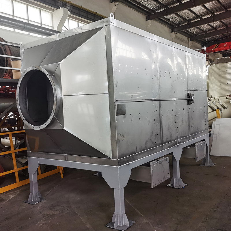 โครงสร้างการขนถ่ายด้านบนและด้านข้างกล่องดูดซับถ่านกัมมันต์สแตนเลส 304